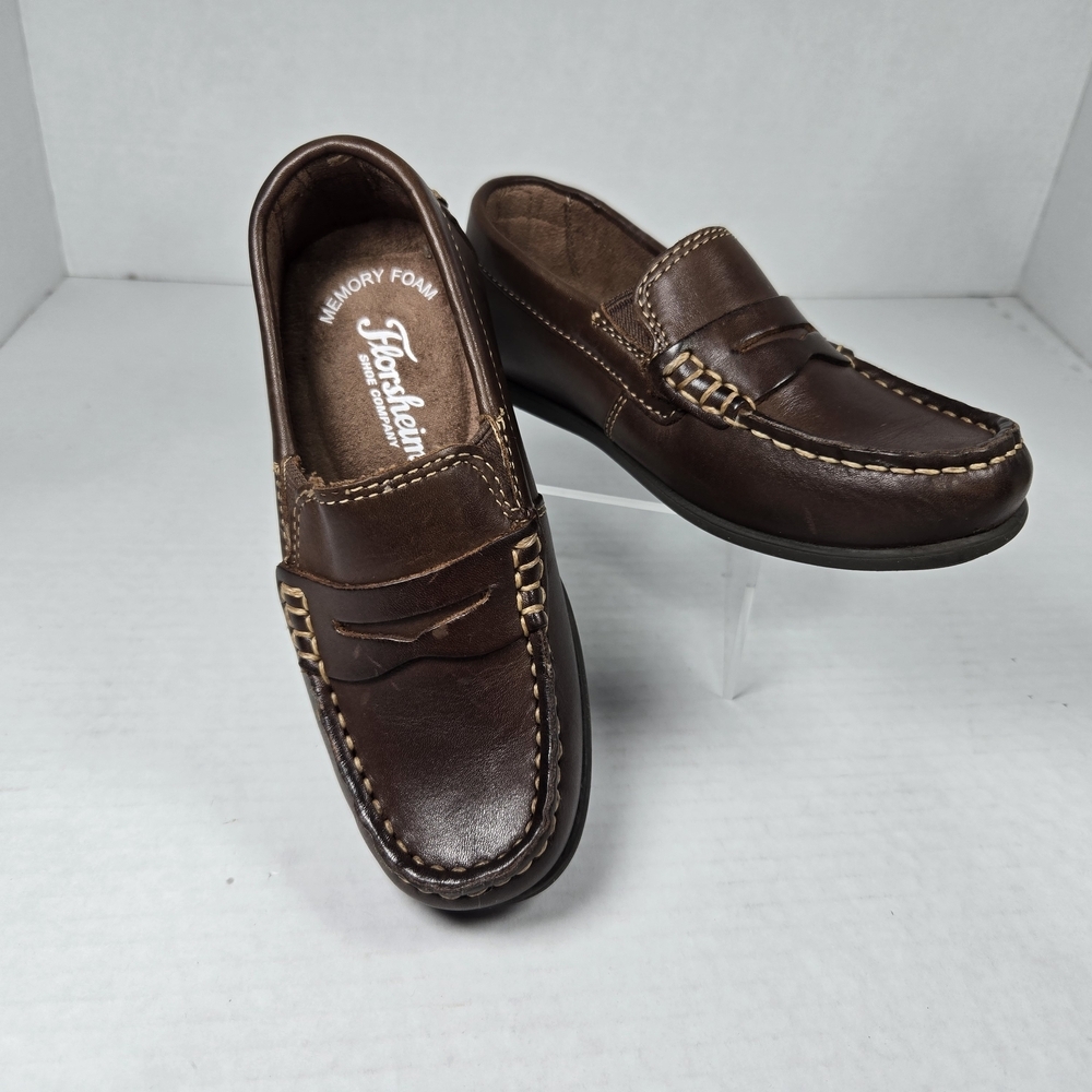 Florsheim Brown Jasper Driver Jr Dress Loafer Moccasin Size 10.5 M Toddler Boy